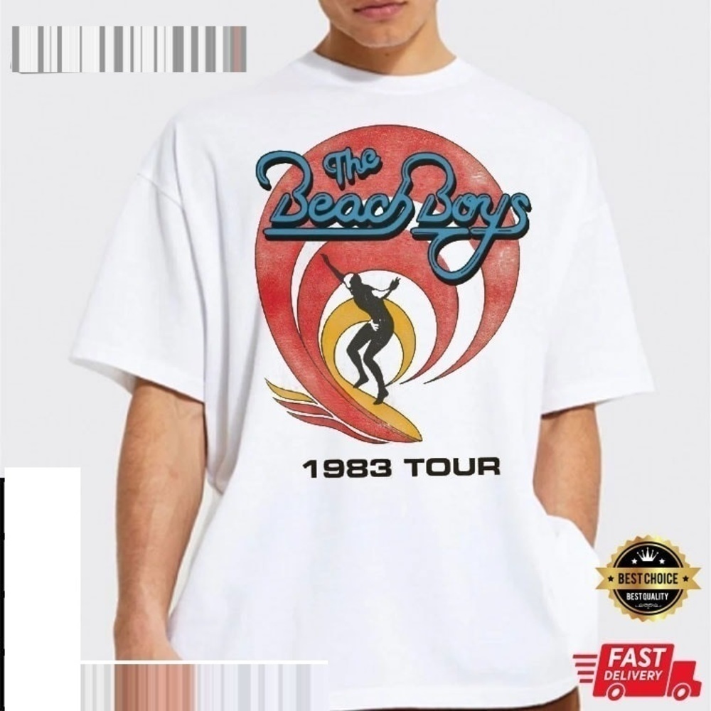 Beach Boys 1983 Tour Shirt, Retro Music Graphic Unisex Tee Gift For Fans